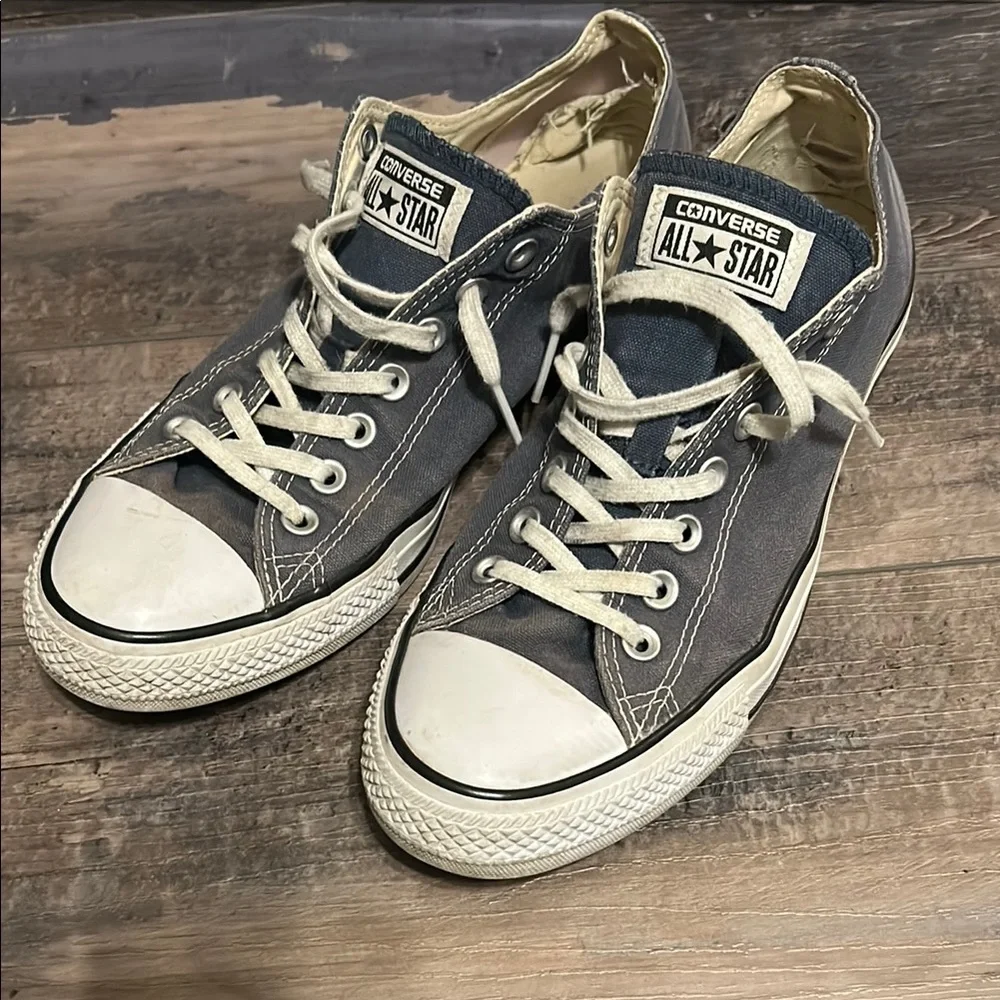 (9) Converse All Star Gray Men's Shoes - Picture 1 of 8